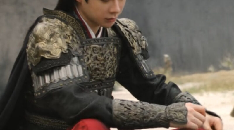 A scene from A Dream Within A Dream Chinese period drama of a general in armour playing chess