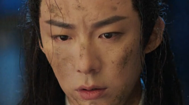 A scene from A Dream Within A Dream Chinese period drama of man with a dirty face