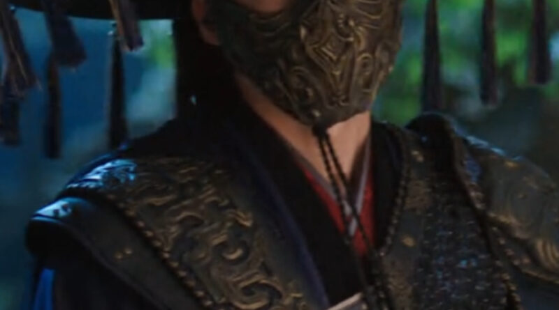 A scene from A Dream Within A Dream Chinese period drama of man in a hat and mask