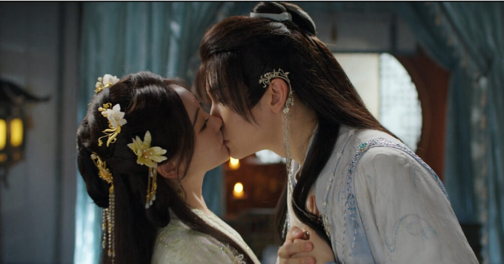 A Dream Within a Dream romance review: A romantic kiss scene from this Chinese period drama