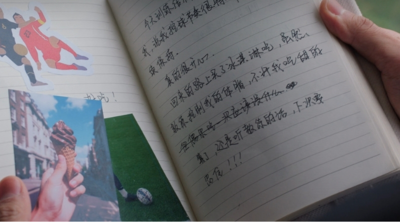 Scene from modern Chinese drama Road To Success Episodes 15-16 recap of a soccer diary
