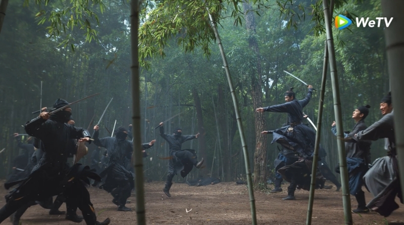 Scene from period Chinese drama Against The Current (2026) Episode 17 Recap and review of a battle with swords in the bamboo forest