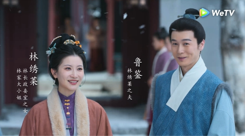 Scene from period Chinese drama Against The Current (2026) Episode 30 Recap and review of a husband and wife smiling in the snow