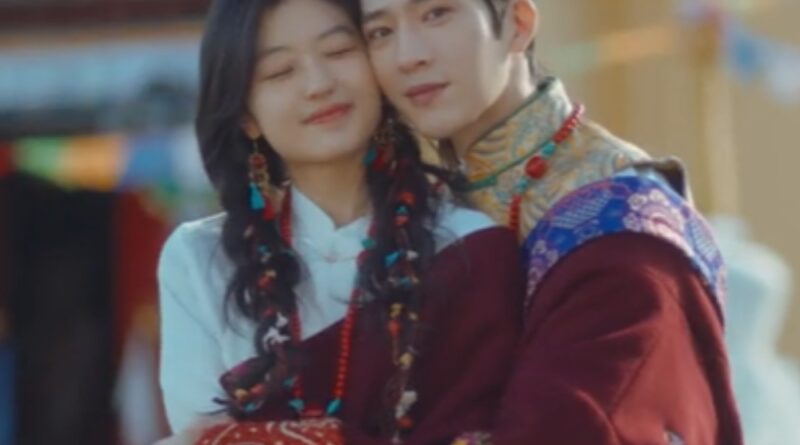 Scene from modern Chinese drama The Early Spring Episode 19 recap and review of a couple taking a photo in traditional Tibetan clothes