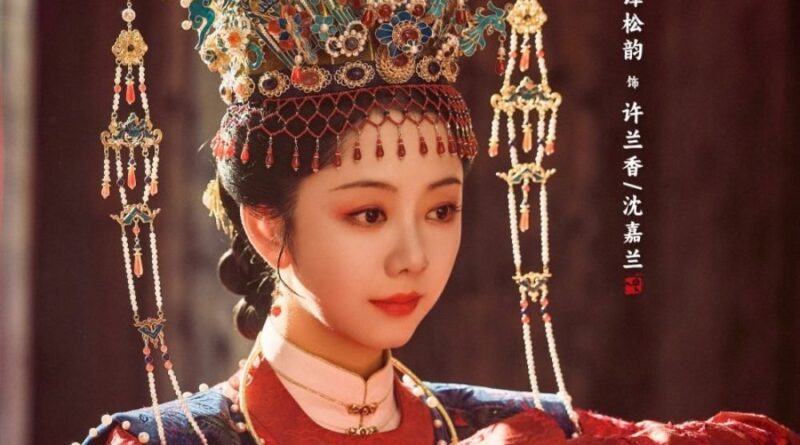 Scene from period Chinese drama Against The Current (2026) Episode 27 Recap and review of a bride in ancient china dressed in elaborate head gear and red dress