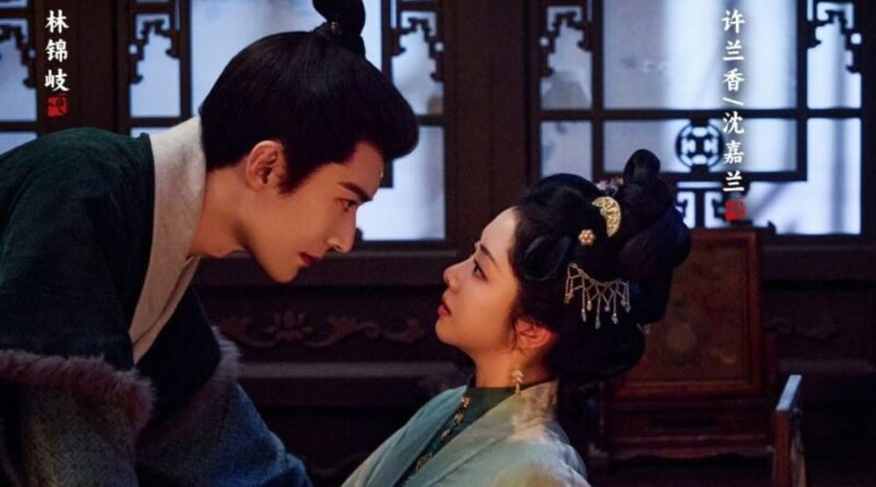 Scene from period Chinese drama Against The Current (2026) Episode 30 Recap and review of a man leaning over his seated wife in anger