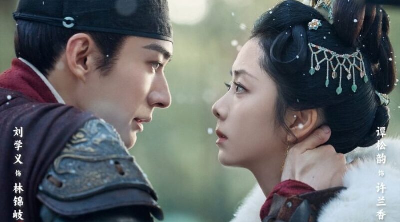 Scene from period Chinese drama Against The Current (2026) Episode 34 Recap and review of a commander holding the back of his wife's neck going in for a kiss