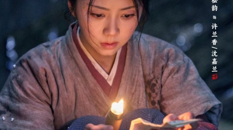 Scene from period Chinese drama Against The Current (2026) Episode 36 Recap and review of a woman using a flame to read a piece of paper