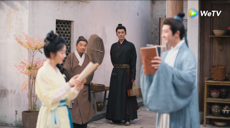 Against The Current Romance Review (2026) scene of a man watching a couple in jealousy as the couple is singing as they read lyrics form a book
