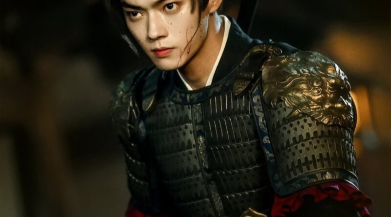 Scene from period Chinese drama Spring of The Blade (2026) Episode 14 Recap and review of a soldier holding a spear on horseback in battle