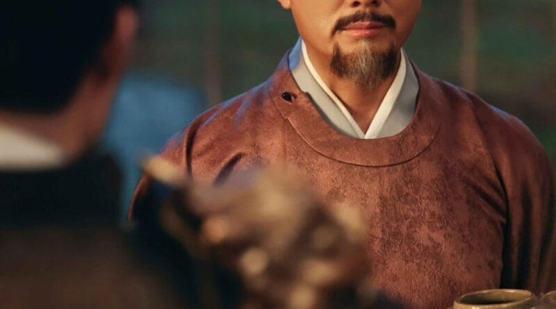 Scene from period Chinese drama Spring of The Blade (2026) Episode 25 Recap and review of a middle aged man talking to general