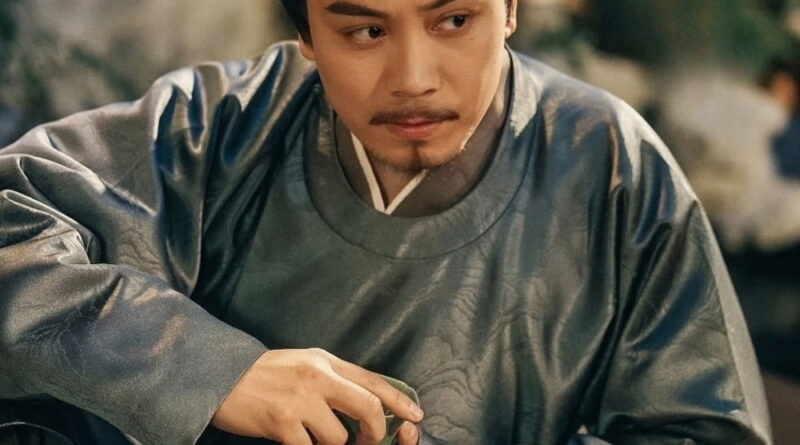 Scene from period Chinese drama Spring of The Blade (2026) Episode 6 Recap and review of a man drinking wine sitting on a table with food