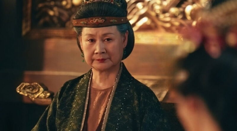 Scene from period Chinese drama Spring of The Blade (2026) Episode 9 Recap and review of an elderly lady sitting looking angry